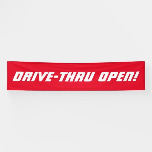 Drive-Thru OPEN! Restaurantbanner Spandoek (Horizontaal)