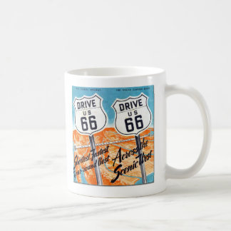 Drive U.S. Route 66 Retro Guide Coffee Mok