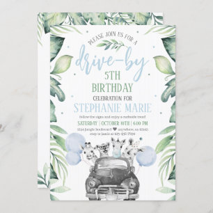 drive van Safari Birthday Parade Invitation Kaart