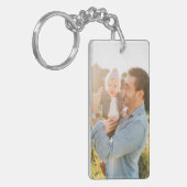 Drive Veilig Papa Happy Vaderdag Foto Sleutelhanger (Voorkant Links)