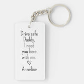 Drive Veilig Papa Happy Vaderdag Foto Sleutelhanger (achterkant)