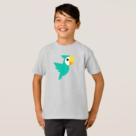 Drivemode Kinder Parrot Raglan T-shirt (Voorkant volledig)
