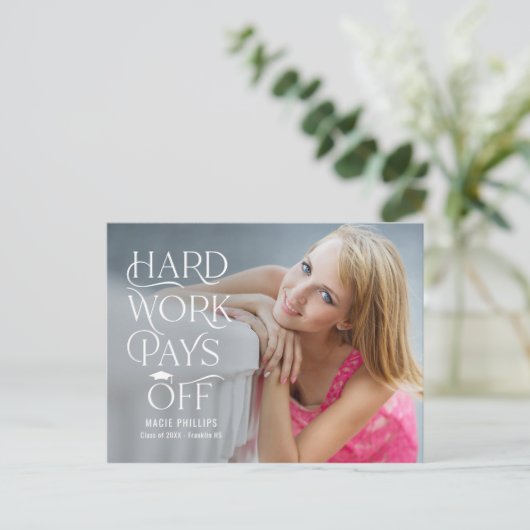 Driven Afstudeerder bewerkbaar Afstuderen Briefkaa Briefkaart (Staand voorkant)