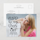 Driven Afstudeerder bewerkbaar Afstuderen Briefkaa Briefkaart (Voorkant / Achterkant)