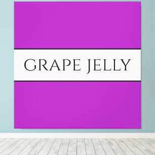 DRIVEN JAM Tekst Fun Helder Roze Witte Strepen Canvas Afdruk