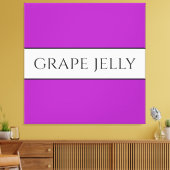 DRIVEN JAM Tekst Fun Helder Roze Witte Strepen Canvas Afdruk (Insitu (Woonkamer))