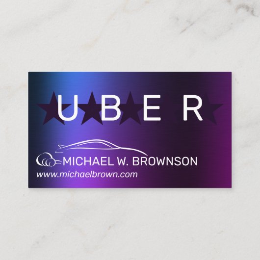 driver Automobile Service Car Visitekaartje (Achterkant)