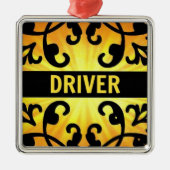 Driver Damask Kerst Ornament (Voorkant)