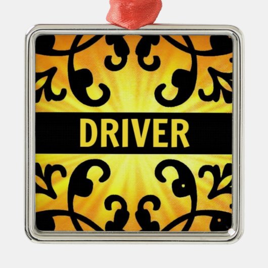 Driver Damask Kerst Ornament (Voorkant)