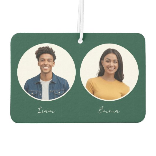 Driver en Partner Foto's Namen Reversible Custom Luchtverfrisser (Achterkant)