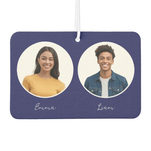 Driver en Partner Foto's Namen Reversible Custom Luchtverfrisser (Voorkant)