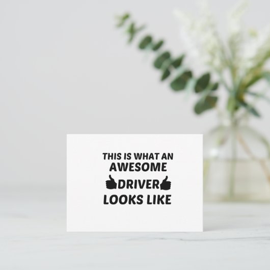 DRIVER GEWELDIGE KIJKEN ALS CONTACTKAARTJE (Staand voorkant)