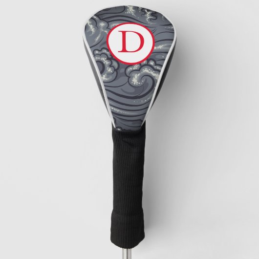 DRIVER GOLF HEAD HOESJE JAPANESE WAVES DIY INITIAA GOLFHEADCOVER (Voorkant)