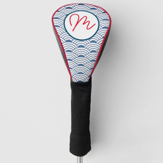 DRIVER GOLF HEAD HOESJE JAPANESE WAVES DIY INTIAL GOLFHEADCOVER (Voorkant)