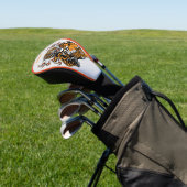 DRIVER GOLF HOOFD HOESJE TIGER IN FLAMES DIA NAAM GOLFHEADCOVER (Insitu)