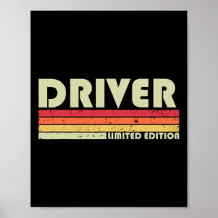 Driver Grappig Job Titel Beroep Verjaardagswerker Poster