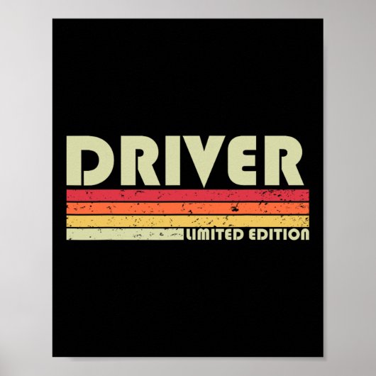 Driver Grappig Job Titel Beroep Verjaardagswerker Poster (Voorkant)