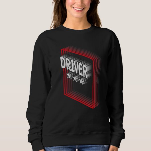 Driver Job Title Appreciation Retro Trui (Voorkant)