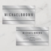 Driver Minimalist Bold Modern Zilver Visitekaartje (Voorkant / Achterkant)