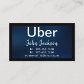 Driver Minimalist Typografie Elegant Blue QR Code Visitekaartje (Voorkant)