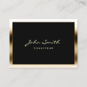 Driver Modern Gold-omhulde Chauffeur Visitekaartje (Voorkant)