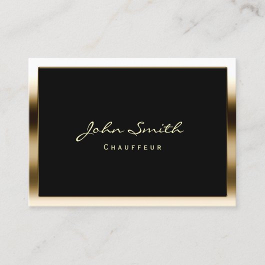 Driver Modern Gold-omhulde Chauffeur Visitekaartje (Voorkant)