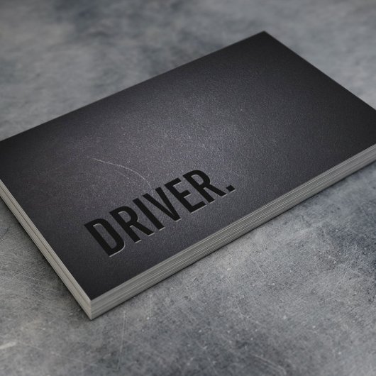 Driver Professional Black minimalist Visitekaartje