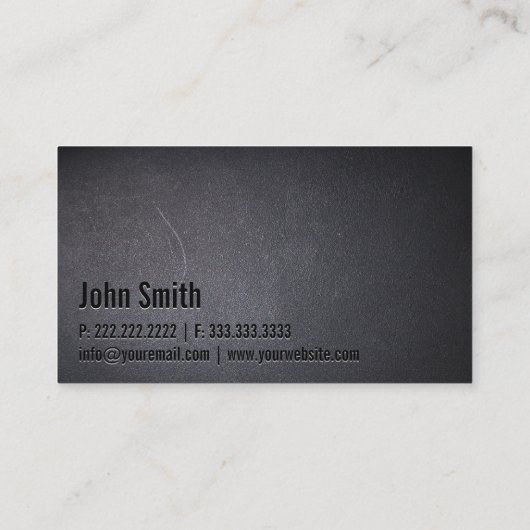 Driver Professional Black minimalist Visitekaartje (Achterkant)