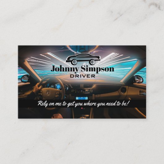 Driver Taxi Business Cards Visitekaartje (Voorkant)