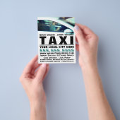 Driver, Taxi Cab Firm with Price List Flyer (Hand)