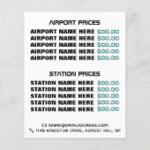 Driver, Taxi Cab Firm with Price List Flyer (Achterkant)