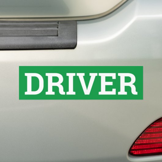 DRIVER-teken/sticker/MAGNET Bumpersticker (Op auto)