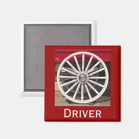 "Driver" Wagon Wheel Magnet (Voorkant / Achterkant)