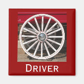 "Driver" Wagon Wheel Magnet (Voorkant)