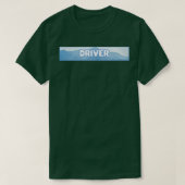 Driverblauw opberglabel t-shirt (Design voorkant)