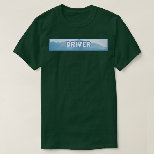 Driverblauw opberglabel t-shirt (Design voorkant)