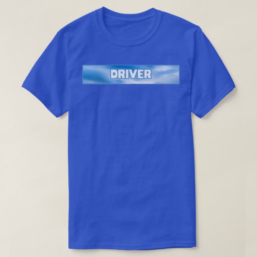 Driverblauw Sunset Label T-shirt (Design voorkant)