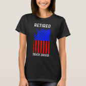 Driverchauffeur in ruste US Flag Trucker Retiremen T-shirt (Voorkant)