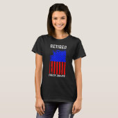 Driverchauffeur in ruste US Flag Trucker Retiremen T-shirt (Voorkant volledig)