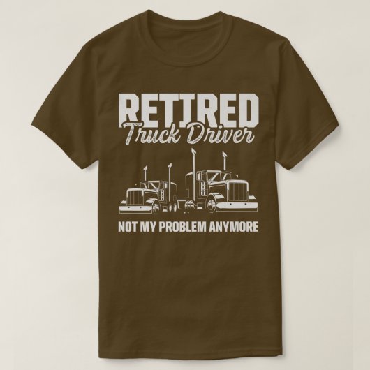 Driverchauffeur in ruste Vrachtwagen - Pensioenpre T-shirt (Design voorkant)