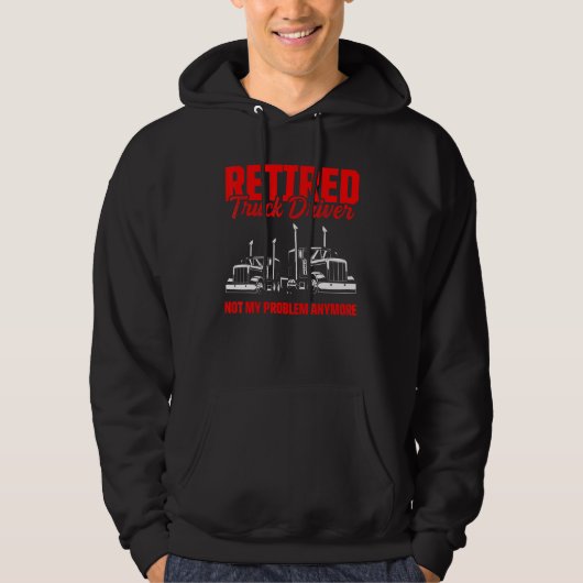 Driverchauffeur in ruste Vrachtwagen Retirement 3 Hoodie (Voorkant)
