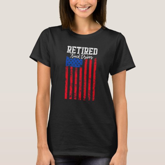 Driverchauffeur in ruste Vrachtwagen Retirement 3 T-shirt (Voorkant)