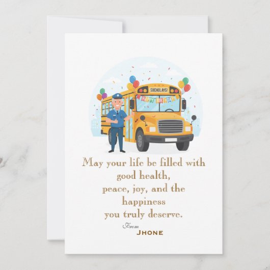 Driver's birthday kaart (Voorkant)