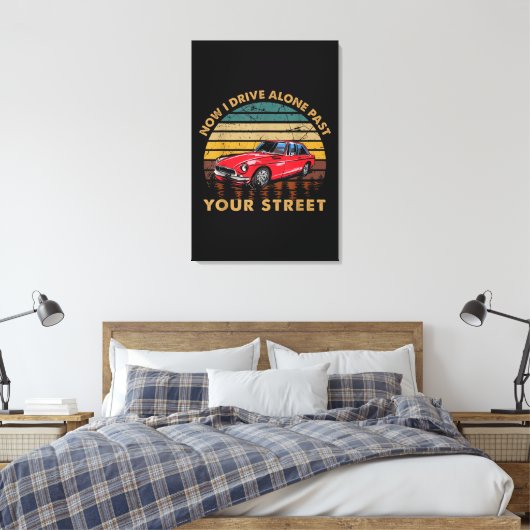 Drivers License - Now I Drive Alone Past Your Stre Canvas Afdruk (Insitu (Slaapkamer))