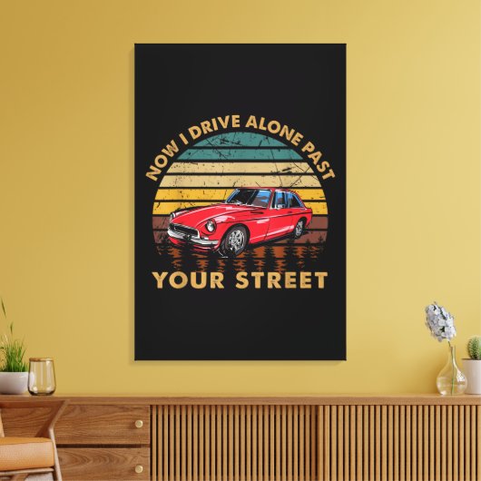 Drivers License - Now I Drive Alone Past Your Stre Canvas Afdruk (Insitu (Woonkamer))