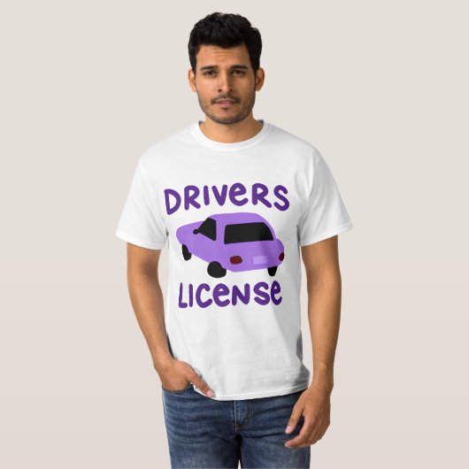 Drivers-licentie T-shirt (Voorkant volledig)