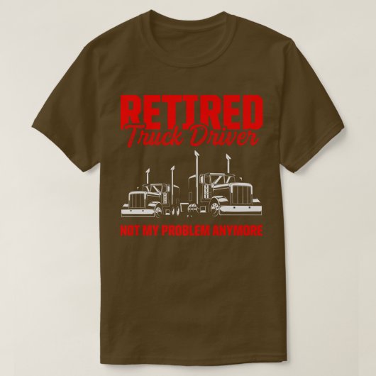 Drivers met chauffeur in ruste Retirement 2429 T-shirt (Design voorkant)