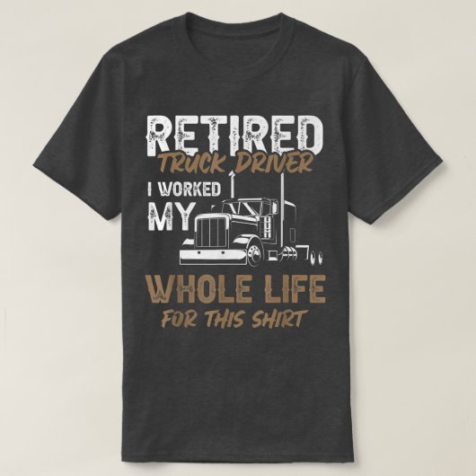Drivers met chauffeur in ruste Retirement 2464 T-shirt (Design voorkant)