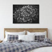 Drivers voor de achtertuin in zwart-wit nr. 42 canvas afdruk (Insitu (Slaapkamer))