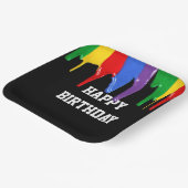 Drivers voor regenboogverf papieren bordje (Gebogen)